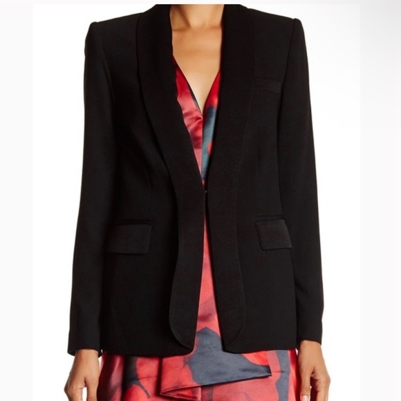 Alice + Olivia Black Stefani Long Tuxedo Blazer Size XS - Picture 3 of 10